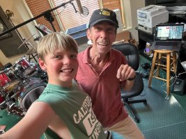 Mark in the studio with rising star Jake